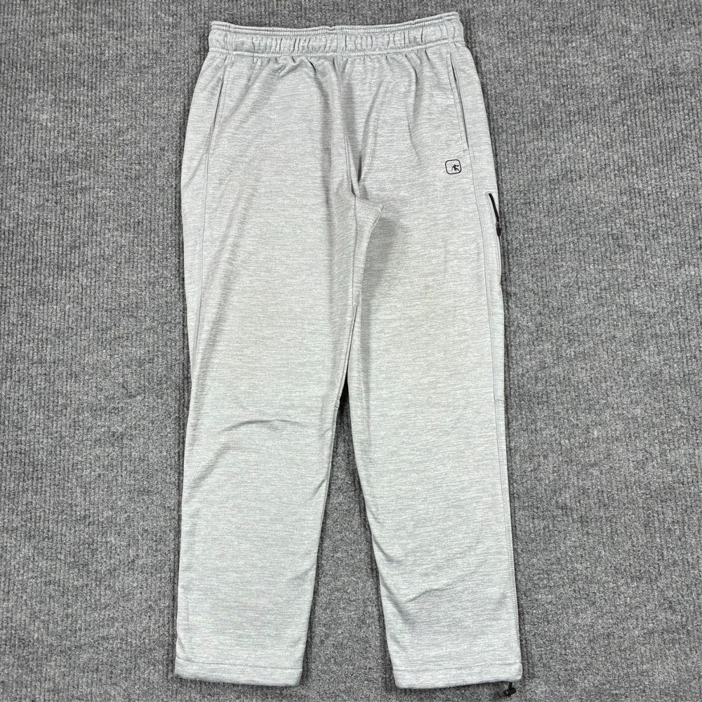 AND1 Mens Gray Athletic Sweatpants Large Performance Jogger Pants Zip Pockets